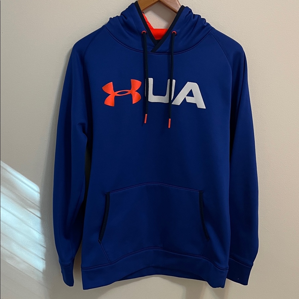 Under Armour Men's Hoodie Size Small Blue Orange Casual Activewear Gym Outdoor